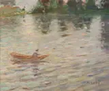 Krystyna Łada-Studnicka, Jezioro, lata 30-40. XX w., olej, płótno