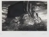Krzysztof Witold Skórczewski, ARKA II, 1984, miedzioryt, mezzotinta, papier