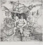 Leszek Rózga, FRUTTI DI MARE, 1969, akwaforta, papier kremowy