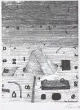 BEZ TYTUŁU, 1990 (według rysunku z 1977) by Jan Tarasin, serigrafia, papier, sold Oct 2020