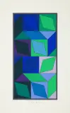 Victor Vasarely, BEZ TYTUŁU, serigrafia, karton