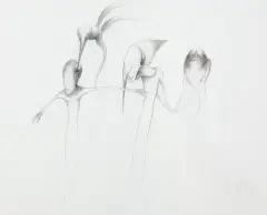 Bożena Wahl, STRACH, PRZERAŻENIE I JA, 1975, pastel, papier
