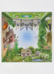 Jacek Yerka, WAKACYJNE PRZECHWAŁKI, 2020, kredki, ołówek, papier