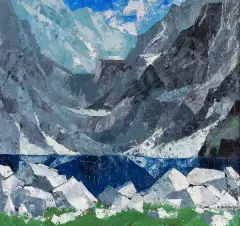 Rościsław Brochocki, Morskie Oko, 1973, olej, płyta pilśniowa