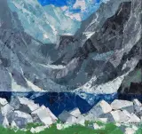 Rościsław Brochocki, Morskie Oko, 1973, olej, płyta pilśniowa