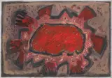 Witold Damasiewicz, ABSTRAKCJA, 1990/94, gwasz, flamaster, papier