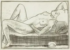 André Derain, AKT LEŻĄCY, akwaforta, papier
