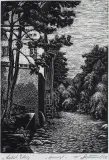 Tadeusz Dworzański, LĄDEK ZDRÓJ, 1956, drzeworyt, papier