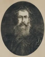 PORTRET JANA KOCHANOWSKIEGO by Stanisław Jakubowski, 1930, akwaforta, papier, sold Aug 2020