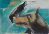 Motyw włoski by Maria Teresa Kuczyńska, pastel, gwasz, akwarela, papier, sold Aug 2020