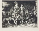 Zaczarowane miasto II by Małgorzata Leszczewska-Włodarska, 1992, akwaforta, papier kremowy, offered Aug 2020