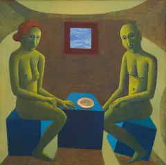 Adam Szulc, ROZMYŚLANIA 5 - POWRÓT, 1998, akryl, płótno