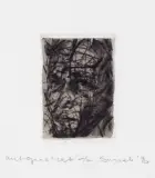 Piotr Szurek, Autoportret, 1990, akwaforta, papier