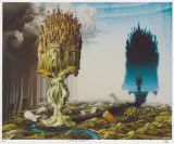 ŻYCIE NA OGRYZKU by Jacek Yerka, 1994, giclée, papier, sold Aug 2020