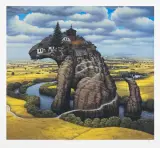 PIESKOWA SKAŁA by Jacek Yerka, 1998, giclée, papier, sold Aug 2020