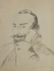 Jacek Malczewski, PORTRET FELIKSA JASIEŃSKIEGO, 1903, litografia, papier nakl. na tekturę