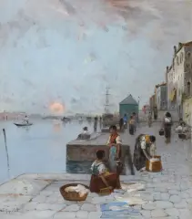 WENECKIE PRACZKI by Wilhelm von Gegerfelt, 1881, olej, płótno, offered Jul 2020