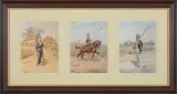 ŻOŁNIERZE KSIĘSTWA WARSZAWSKIEGO by Stanisław Bagieński, akwarela, gwasz, papier, offered Jul 2020