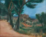 Henryk Hayden, PEJZAŻ Z POŁUDNIA FRANCJI, ok. 1927, olej, płótno