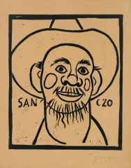Tymon Niesiołowski, SANCHO PANSA, 1955, linoryt, papier