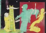 Janusz Przybylski, LISTY J. DO PABLA PICASSA, 1977, tusz pióro, akwarela, papier