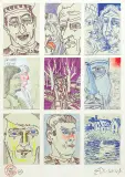 Edward Dwurnik, BEZ TYTUŁU, Z CYKLU MONTAŻE, 1977, collage, flam. barwne, oł., kredki, papier