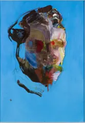 Michał Czuba, Studium portretu 4, 2017, olej, płyta plexi