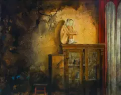 Grzegorz Kamiński, WHITE SOCKS, 2019, akryl, płótno