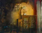 Grzegorz Kamiński, WHITE SOCKS, 2019, akryl, płótno