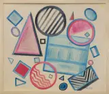 Małgorzata Heintze-Paszkowicz, Abstrakcja geometryczna, 2019, olej, płyta