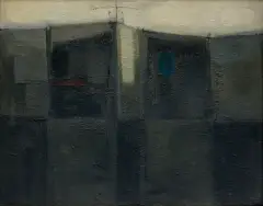 Alfons Mazurkiewicz, MIĘDZY CZASAMI, 1960, olej, płótno