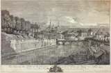 WIDOK GALERII ZWINGER W DREŹNIE by Bernardo Bellotto zwany Canaletto, 1758, akwaforta, papier kremowy, sold Jun 2020