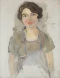 Tadeusz Makowski, PORTRET KOBIETY W FARTUCHU