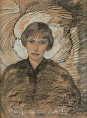 Stanisław Ignacy Witkiewicz, PORTRET ZOSI, FORDANSERKI Z RESTAURACJI “OAZA”, pastel, papier beżowy