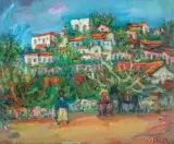 Jakub (Jacques) Zucker, PEJZAŻ Z MEKSYKU, po 1950, olej, płótno