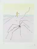 Z CYKLU „BAJKI JAPOŃSKIE” by Salvador Dalí, 1974, sucha igła, szablon, papier, sold May 2020