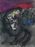 Lament Jeremiasza by Marc Chagall, 1956, litografia barwna, papier, offered May 2020