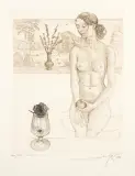 Leszek Rózga, DWA JABŁKA, 1973, akwaforta, papier