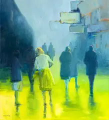 Agata Ruman, Dziwna pogoda, 2019, olej, płótno