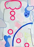 Ewa Jaros, Color Tetris #3, 2020, akryl, spray, płótno