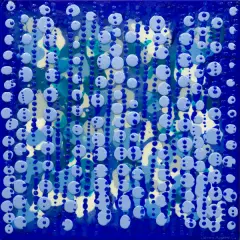 U 02 by Hanna Rozpara, 2019, akryl, żywica epoksydowa, płótno, sold Apr 2020