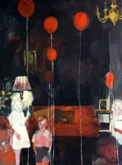 Teresa Legierska, Wypadasz z gry, 2016, olej, płótno