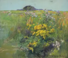 Wawrzyniec Chorembalski, ŁĄKA, 1964, olej, tektura