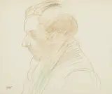 Wojciech Weiss, PORTRET ŻONY IRENY, ok. 1940, kredka, ołówek, papier