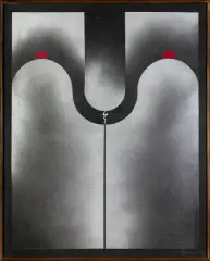 Bogusław Mec, BEZ TYTUŁU, 1990, akryl, technika mieszana, płótno