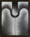 Bogusław Mec, BEZ TYTUŁU, 1990, akryl, technika mieszana, płótno