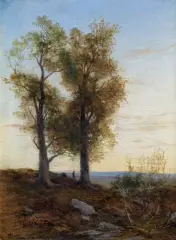 Henryk Grabiński, PEJZAŻ ROMANTYCZNY, 1887, olej, płótno