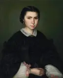 Marcin Jabłoński, PORTRET DAMY, 1861, olej, płótno