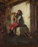 Herman (Armin) Kern, TRĘBACZ, olej, płótno