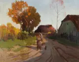Roman Bratkowski, KOBIETA Z CHRUSTEM, olej, płótno